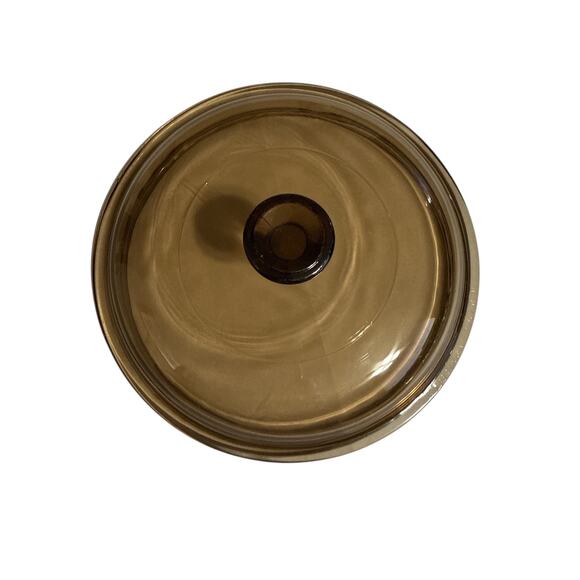Corning Pyrex Visions Amber Round Glass Lid V 1.5 G.3 - Picture 1 of 2